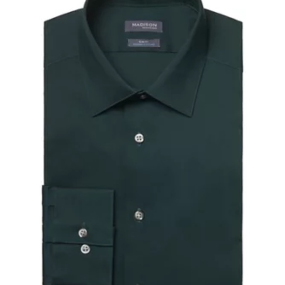 EUC Kenneth Cole New York Men's Dark Green Dress Shirt - Small - Picture 2 of 12